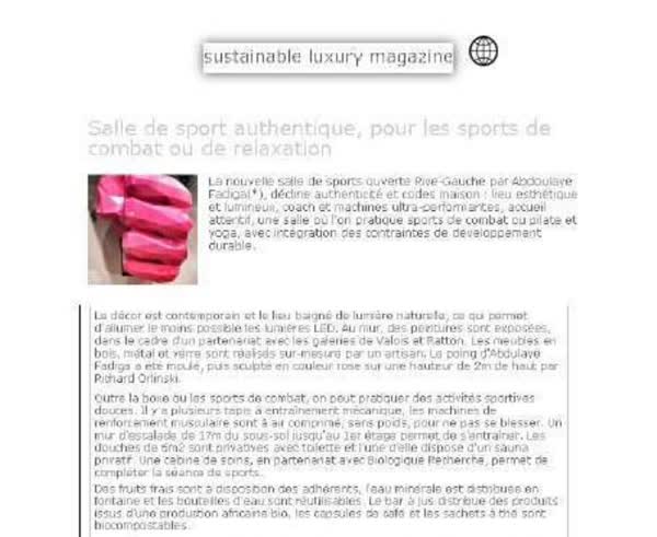 Sustainable Luxury Magazine: authentic sport feature on Champion Spirit