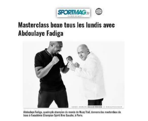 Sportmag: masterclass boxe tous les lundis avec Abdoulaye Fadiga