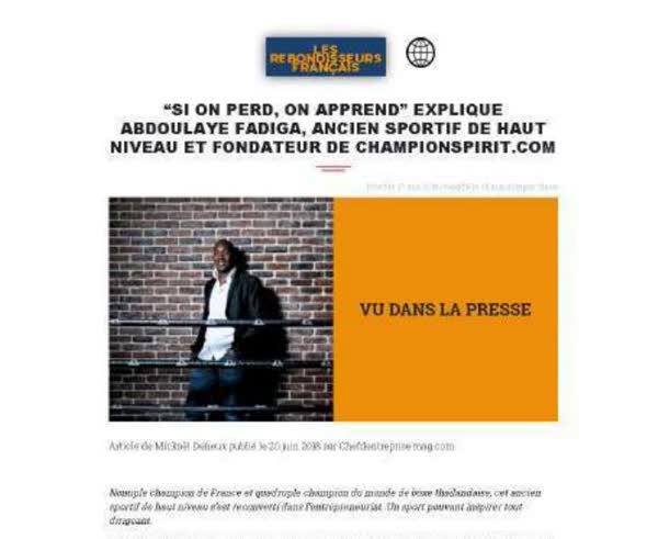 Si on perd, on apprend, interview with Abdoulaye Fadiga, former elite athlete