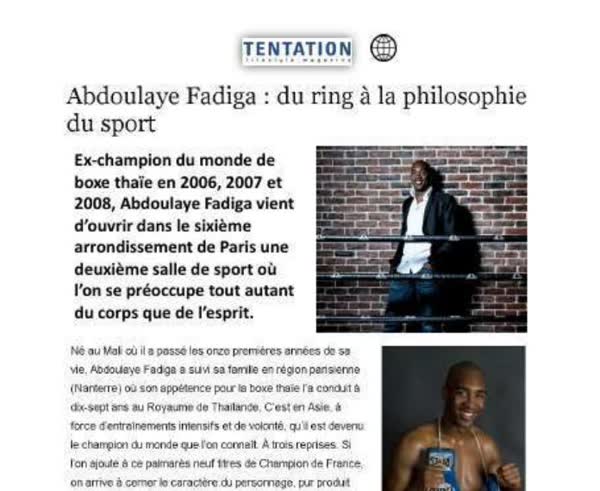 Tentation: Abdoulaye Fadiga, du ring a la philosophie du sport