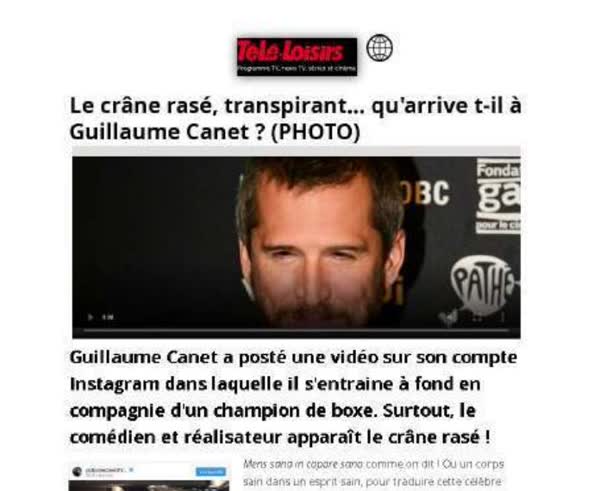 Guillaume Canet training at Champion Spirit, celebrity press feature