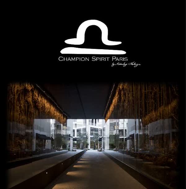 Champion Spirit Paris title slide over the Beaupassage courtyard