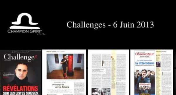 Challenges, 6 June 2013: Champion Spirit print coverage