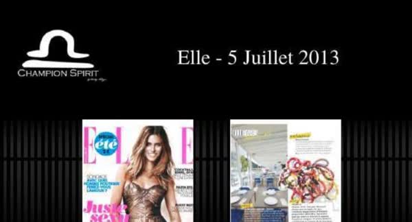 Elle, 5 July 2013: Champion Spirit print coverage