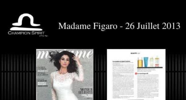 Madame Figaro, 26 July 2013: Champion Spirit print coverage