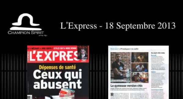 L'Express, 18 September 2013: Champion Spirit print coverage