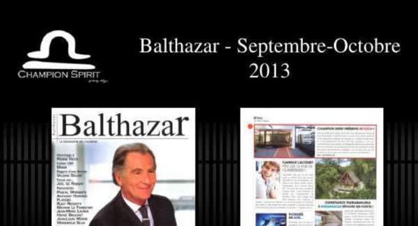 Balthazar, September and October 2013: Champion Spirit print coverage