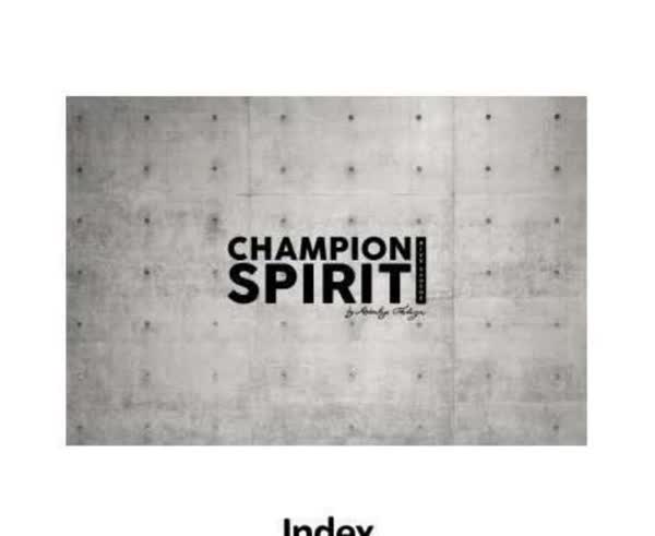 Champion Spirit press portfolio, index slide
