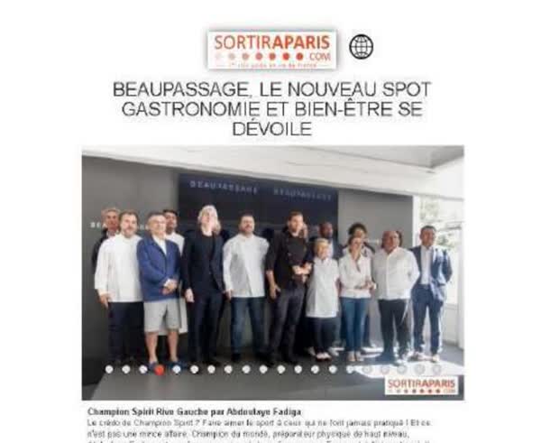 Beaupassage, le nouveau spot gastronomie et bien etre se devoile, with Champion Spirit
