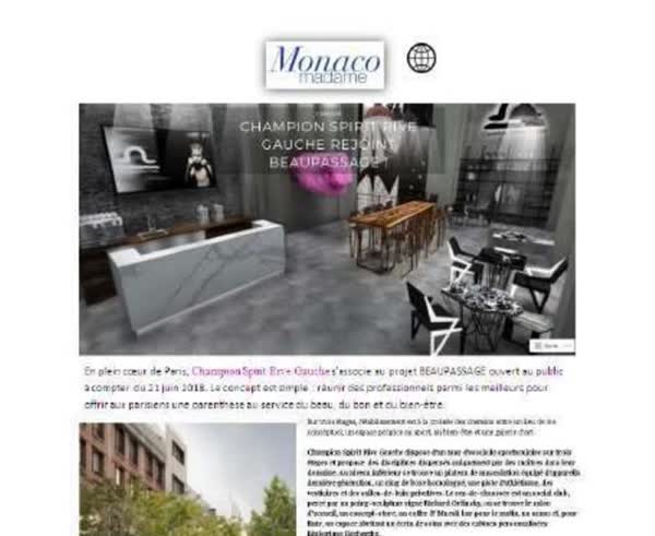 Monaco Madame: Champion Spirit Rive Gauche rejoint Beaupassage