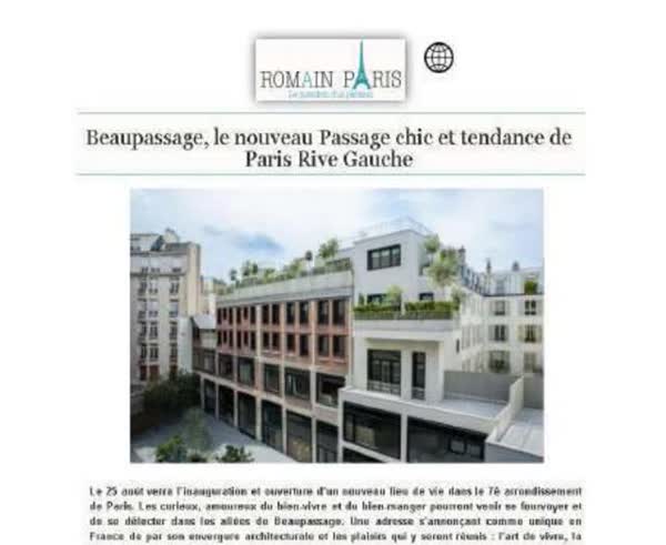 Beaupassage, le nouveau passage chic et tendance de Paris Rive Gauche