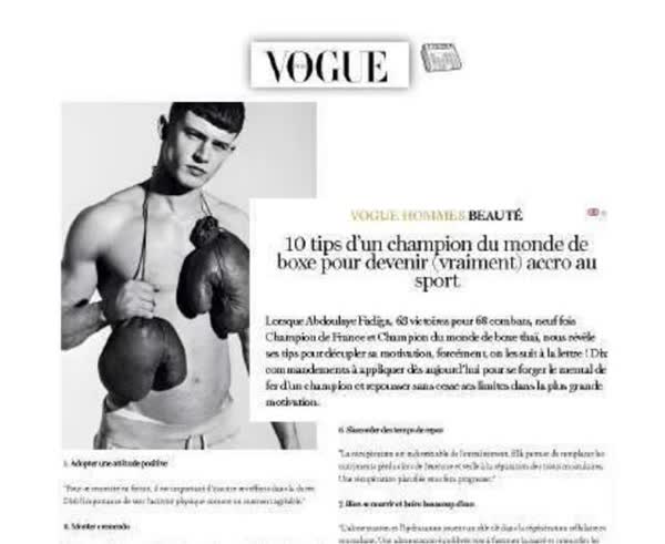 Vogue: 10 tips d'un champion du monde de boxe, by Abdoulaye Fadiga
