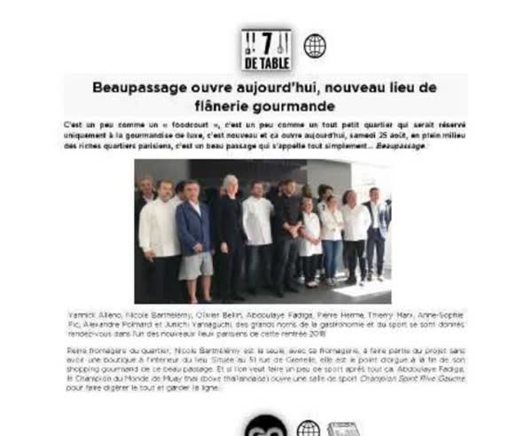 Beaupassage ouvre aujourd'hui, nouveau lieu de flanerie gourmande