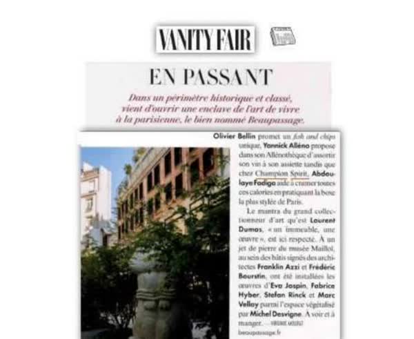Vanity Fair: en passant, Beaupassage and Champion Spirit by Abdoulaye Fadiga