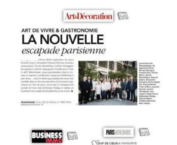 Art et Decoration: art de vivre et gastronomie, Beaupassage feature