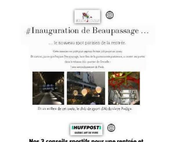 Classe Gastronomie and Sport et Style: Beaupassage, nouveau temple de l'art de vivre a la francaise